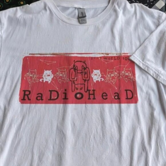 Radiohead White Men’s Retro Graphic Rock Band Unisex Streetwear Music T-Shirt 91 - Picture 2 of 5